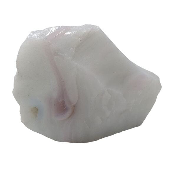 Pink Milk Glass Art Glass Cullet Glowing Manganese and Uranium Slag Glass #4GX48 - Picture 3 of 6